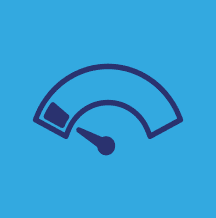 Graphic image representing trough level as low fuel tank