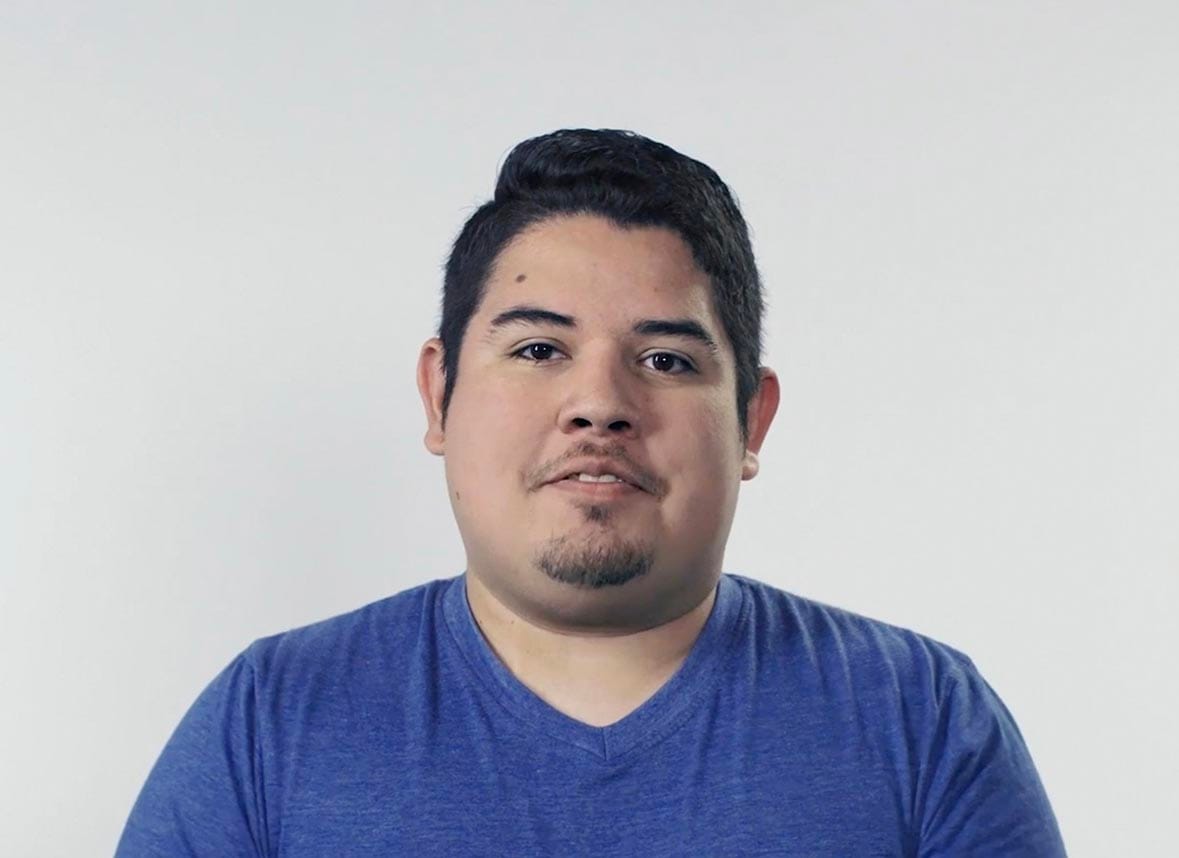 Image of Zach smiling with his introduction and the My Journey to JIVI® logo on the side