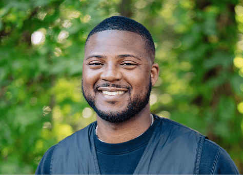 Image of Austin smiling with his introduction and the My Journey to JIVI® logo on the side