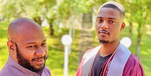 Austin with his father